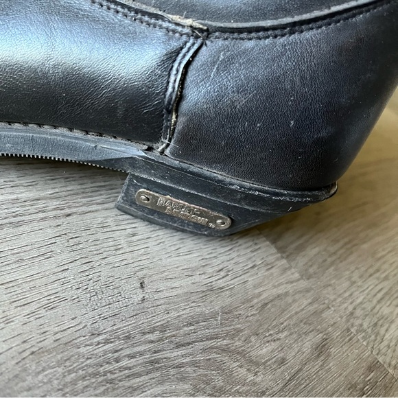 Harley-Davidson Women’s Black 80’s Pointed Toe Ankle Cowboy Boot Block Heel Sz 7 - Picture 4 of 12